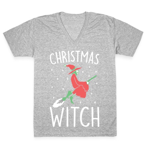 Christmas Witch V-Neck Tee Shirt