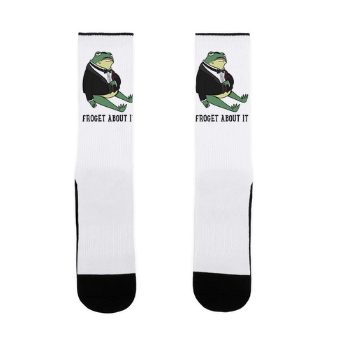 Froget About It Frog Mafia Parody Sock