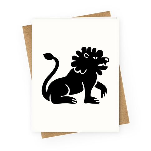 Zodiacs Of The Hidden Temple - Leo Lion Greeting Card