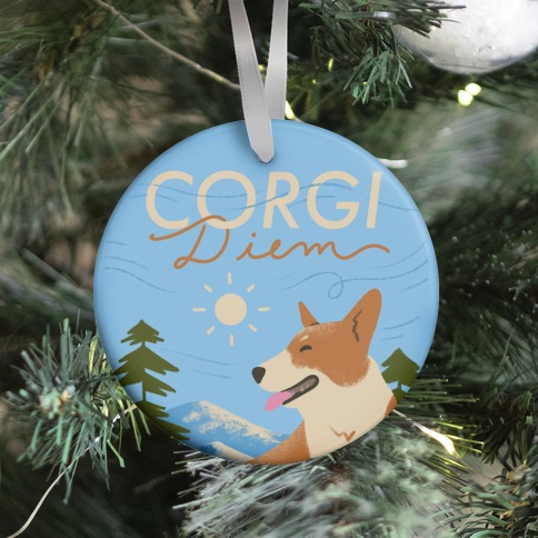 Corgi Diem Ornament