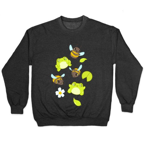 Cute Bees and Frogs Pattern Pullover