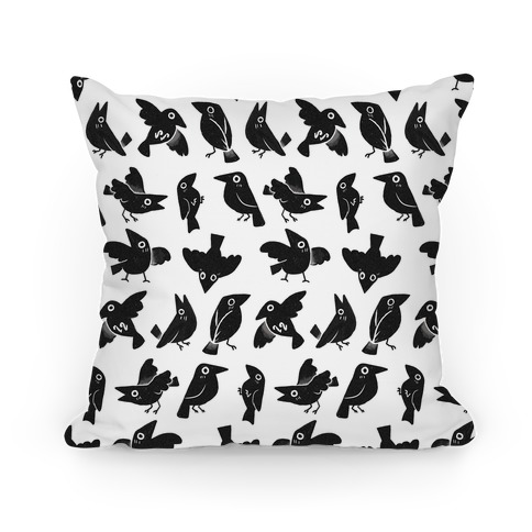 Cute Crow Pattern Pillow