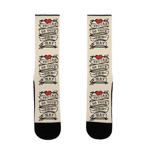 You Can Go Your Own Way Wanderlust Sock
