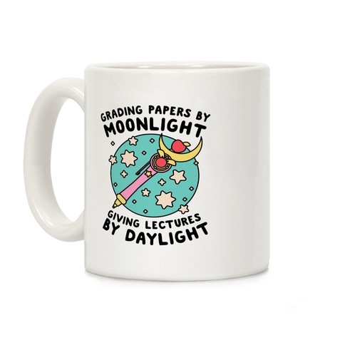 Grading Papers By Moonlight Coffee Mug