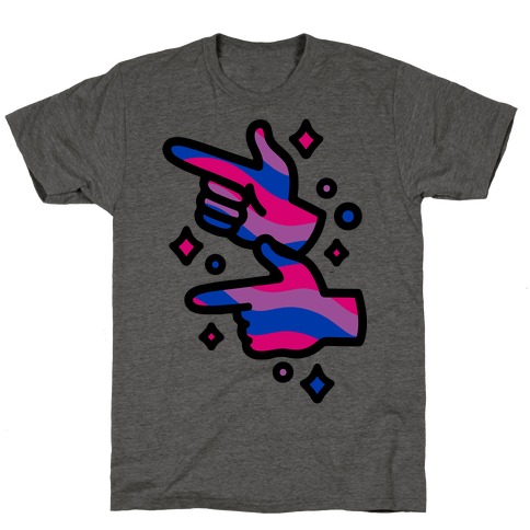 Bisexual Pride Finger Guns T-Shirt
