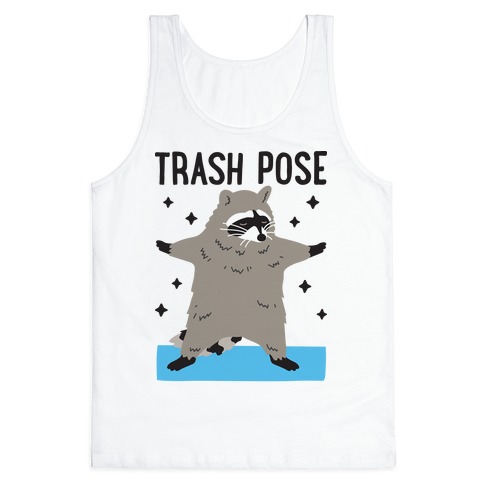 Trash Pose Raccoon Tank Top