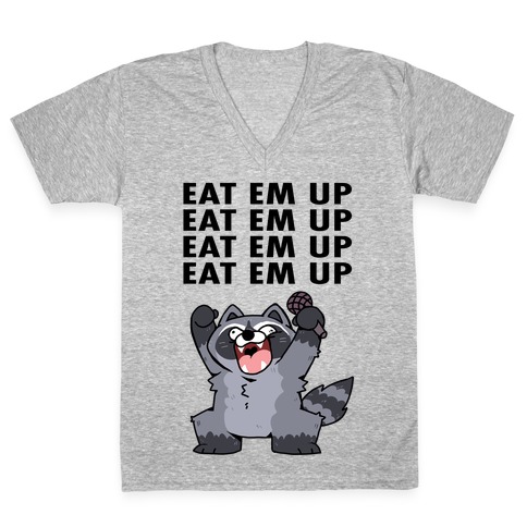 Misery x CPR x Eat Em Up, Eat Em Up Raccoon V-Neck Tee Shirt