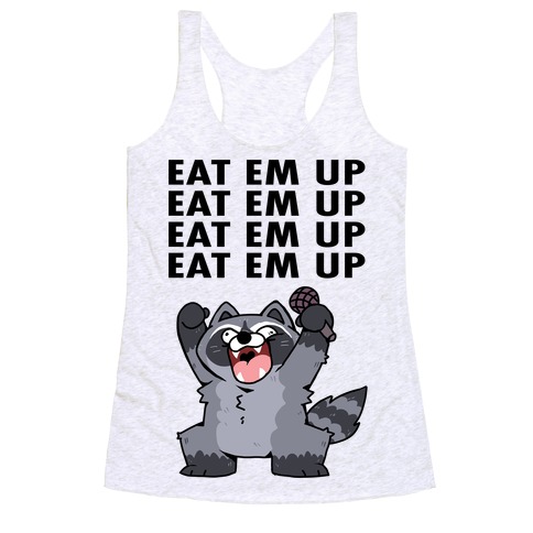 Misery x CPR x Eat Em Up, Eat Em Up Raccoon Racerback Tank Top