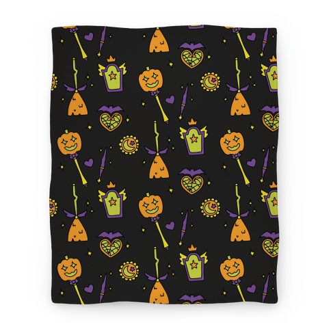 Halloween Magical Girl Pattern Blanket