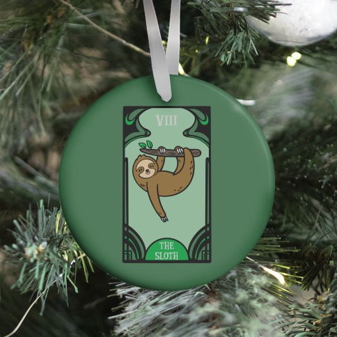 The Sloth Tarot Card Ornament