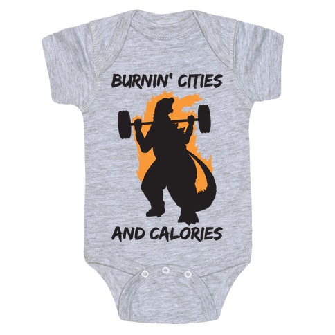 Burnin' Cities And Calories Kaiju Baby One-Piece