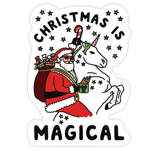 CHRISTMAS IS MAGICAL  Die Cut Sticker