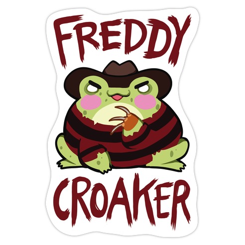 Freddy Croaker Die Cut Sticker