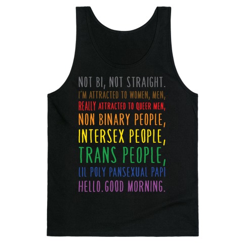Kehlani Queer Identity Pride Quote White Print Tank Top