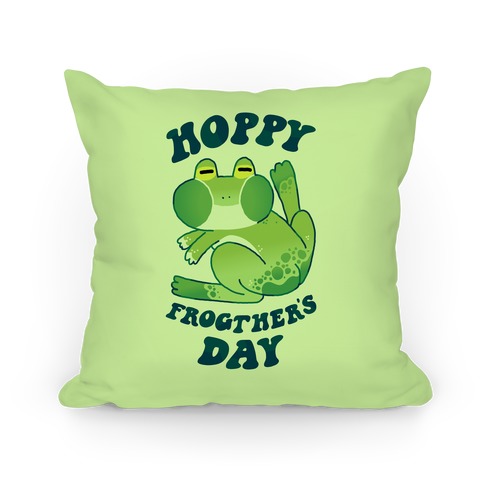 Hoppy Frogther's Day Pillow