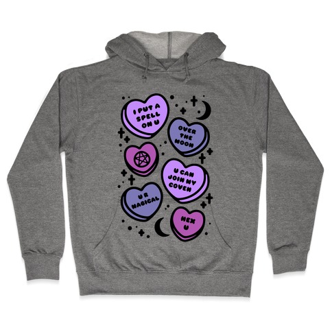 Witchy Candy Hearts Hooded Sweatshirt