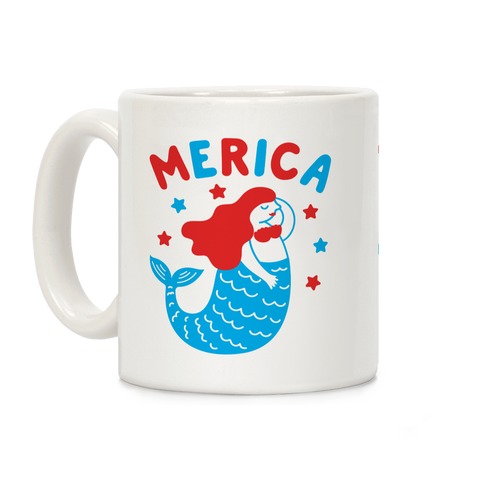 Merica Mermaid Coffee Mug