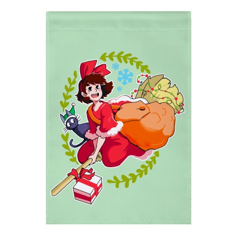 Kiki's Christmas Gift Delivery Garden Flag