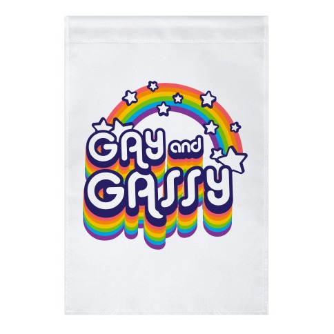Gay and Gassy Rainbow Garden Flag
