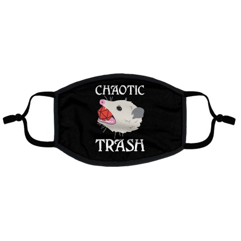 Chaotic Trash (Opossum) Flat Face Mask