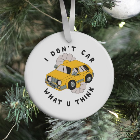 I Don't Car What You Think Ornament