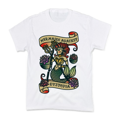 Mermaids Against Dystopia Solar Punk Kids T-Shirt