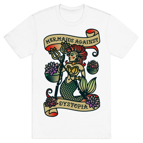Mermaids Against Dystopia Solar Punk T-Shirt