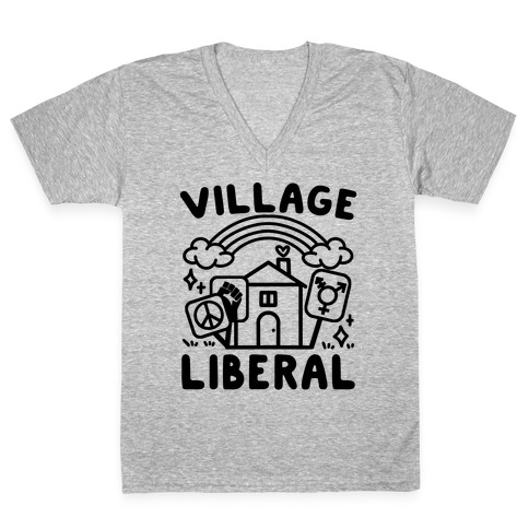 Village Liberal V-Neck Tee Shirt