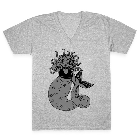 Merdusa (Mermaid Medusa) V-Neck Tee Shirt