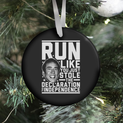 Run Like Nick Cage Ornament