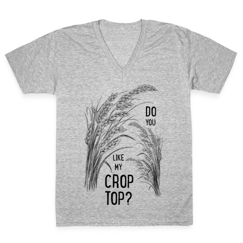 Do You Like My Crop Top? V-Neck Tee Shirt