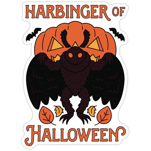 Harbinger of Halloween Mothman Die Cut Sticker