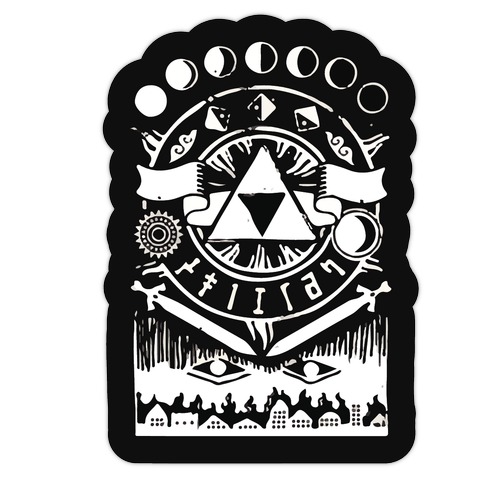 Hyrule Occult Symbols Die Cut Sticker