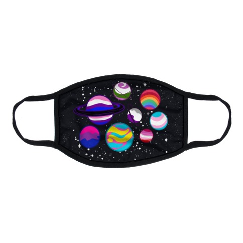 LGBTQ+ Planets Flat Face Mask