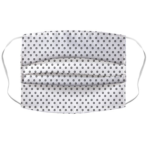 Dainty Squares Pattern White Accordion Face Mask