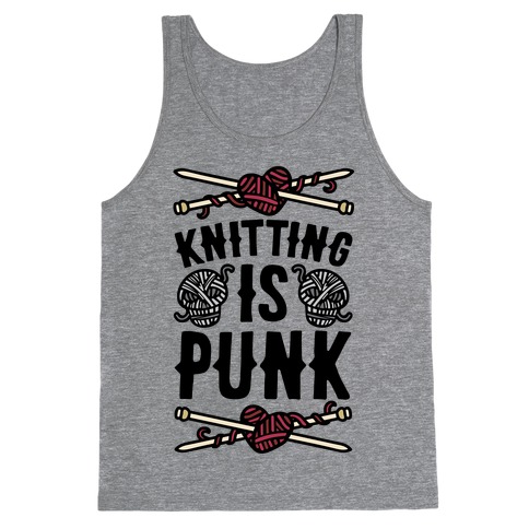 Knitting Is Punk Tank Top