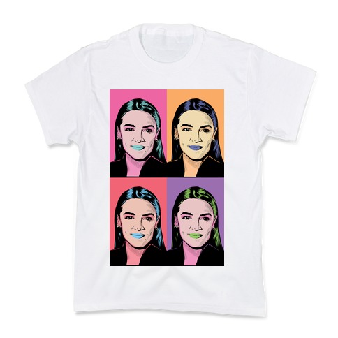 Alexandria Ocasio-Cortez Pop Art Parody Kids T-Shirt