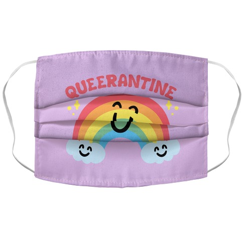 Queerantine Be Gay Stay Inside Face Mask  Accordion Face Mask