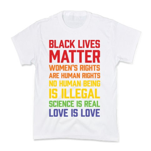 Black Lives Matter List Kids T-Shirt