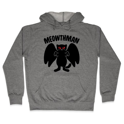 Meowthman Mothman Cat Parody Hooded Sweatshirt