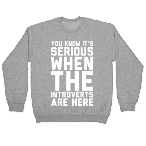 Introvert Protest White Print Pullover
