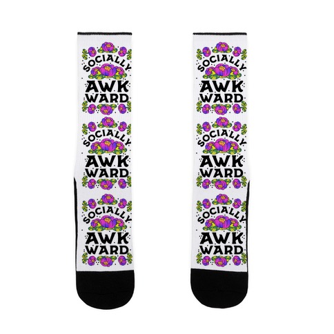 Socially Awkward (Floral) Sock