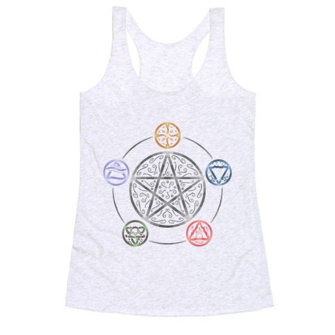 Witch's Elements In Balance Racerback Tank Top