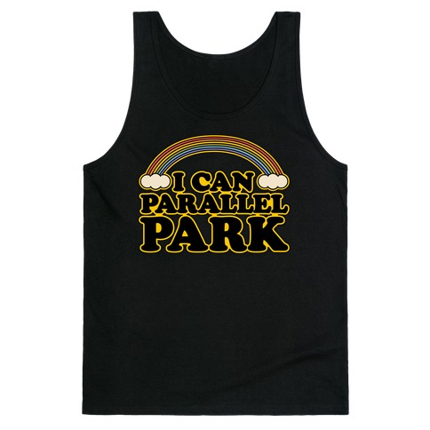 I Can Parallel Park White Print Tank Top
