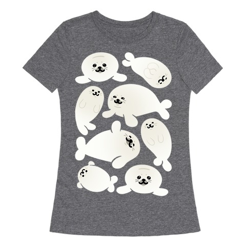 Baby Seals Pattern Study Womens T-Shirt