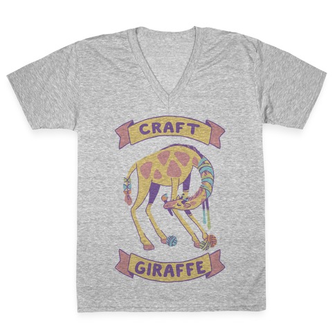 Craft Giraffe V-Neck Tee Shirt