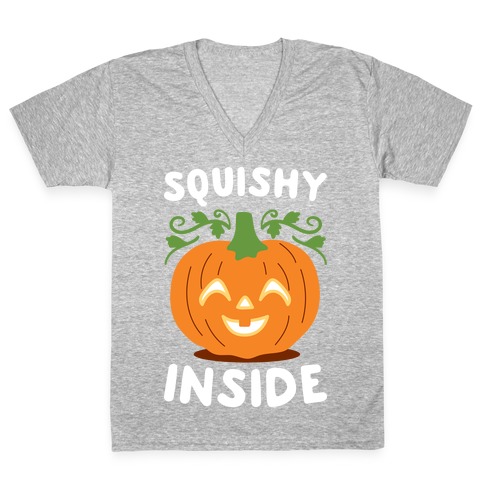 Squishy Inside Pumpkin V-Neck Tee Shirt