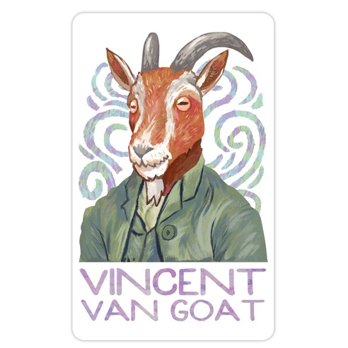 Vincent Van Goat Die Cut Sticker