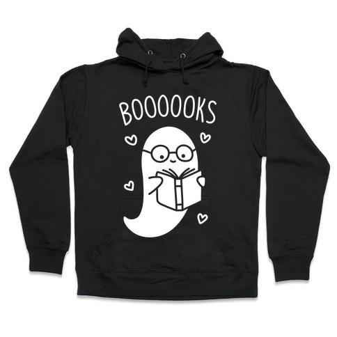 Boooooks (White) Hooded Sweatshirt