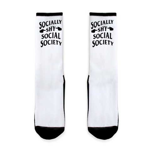 Socially Shy Social Society Sock
